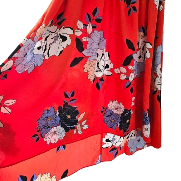 Rachel Rachel Roy Concetta Floral Print High Low Midi Femenine Dress Size 3X. - Picture 11 of 16